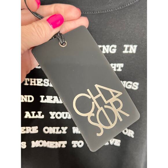 Chaser The Beatles Blackbird Lyrics Black Short Sleeve Crewneck Tee Size S NWT - Picture 5 of 8